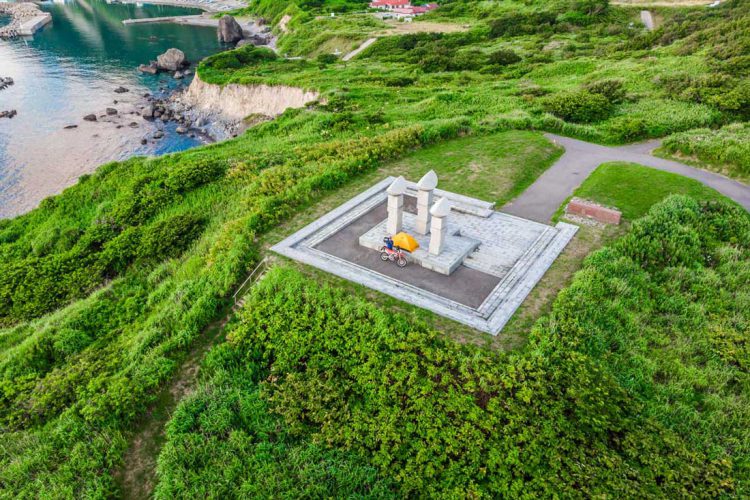 北追岬でドローン空撮