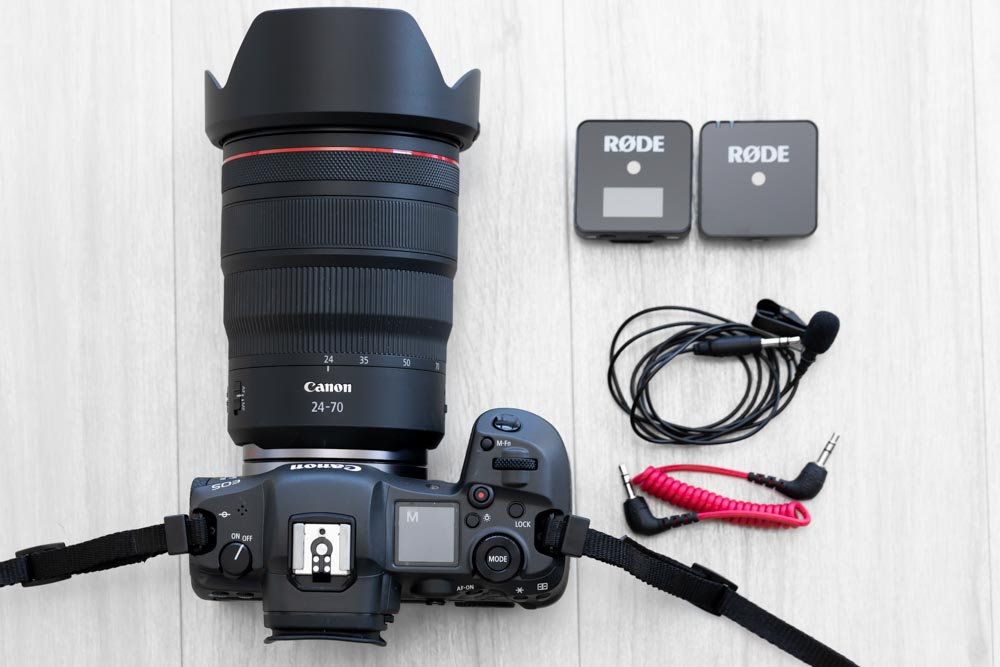 インタビュー動画撮影の機材はEOS R5&RF24-70mm&ワイヤレスゴー
