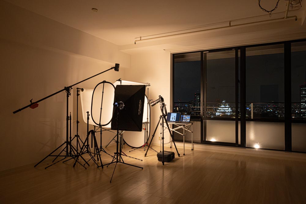 大阪城が見える撮影スタジオ