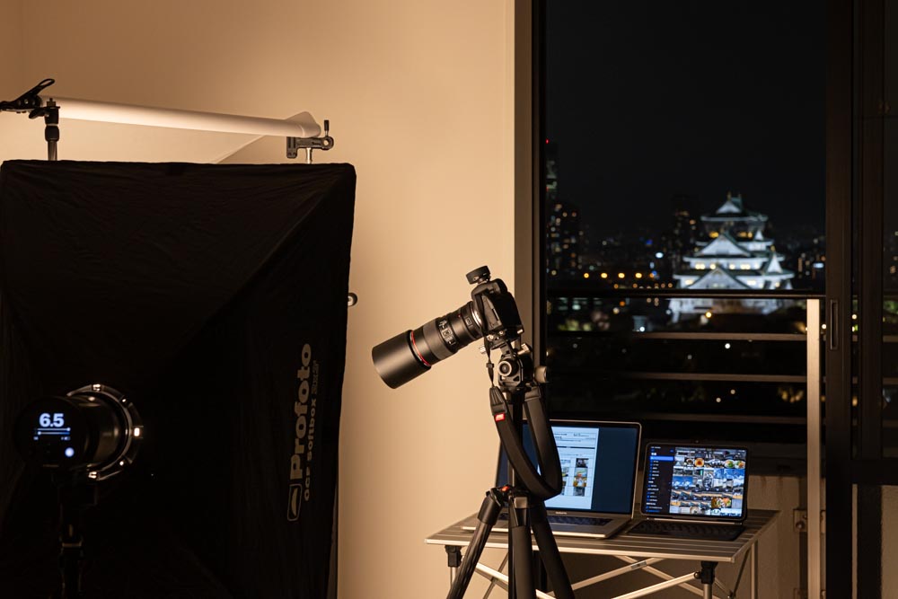 大阪城が見える撮影スタジオ