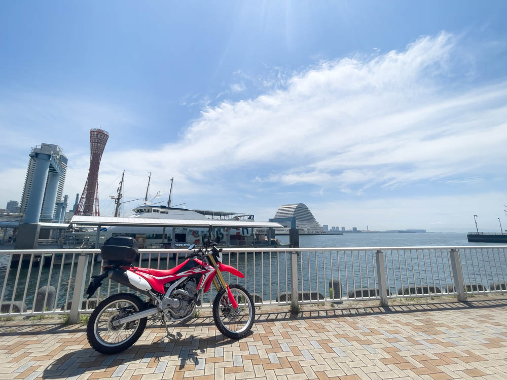 CRF250Lで神戸ハーバーランドへ