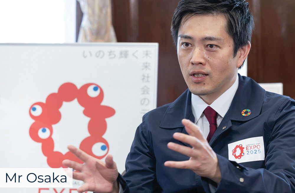 吉村大阪府知事のインタビュー撮影