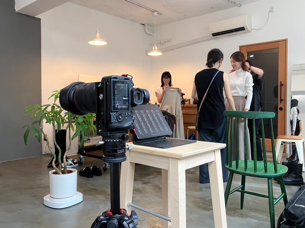 大阪市北区南森町「にちよう写真館」でモデル撮影